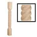 36 X 3 1/2 TWISTED ACANTHUS LEAF ISLAND LEG