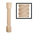36 X 4 3/4 TWISTED ACANTHUS LEAF ISLAND LEG