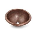 ROUND HAND HAMMERED DROP IN COPPER LAV