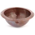 ROUND HAND HAMMERED DROP IN COPPER LAV