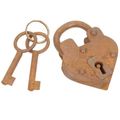 RUSTY STEEL V PADLOCK W.2 KEYS 3 H X 2 1/4 W