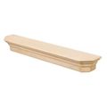 UNFINISHED LINDON WOOD MANTEL SHELF
