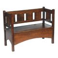 DARK OAK MISSION HALL BENCH