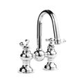 GOOSENECK LAV FAUCET WITH PORCELAIN LEVERS
