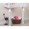 WHITE MILANO CONSOLE 8 CENTERS *DS*