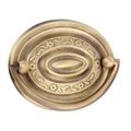 3 STAMPED ANTQ BRASS OVAL PULL