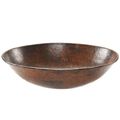 COPPER OVAL RIMMED VESSEL