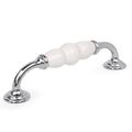 PORCELAIN HANDLE W/CHROME BASE