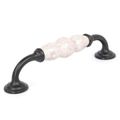 CRACKED PORCELAIN HANDLE W/BRZ BASE