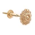 SOLID BRASS PETAL FLOWER BUTTON TIE BACK  PB