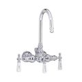 CHROME GOOSENECK DIVERTER W/PORCELAIN LEVERS