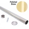 5POL BR CURTAIN ROD/2D W/SHIM BOLT AND END CAP