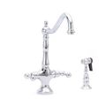 DUAL HANDLE FAUCET W/SIDE SPRAY