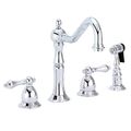 8 KITCHEN FAUCET W/LEVER HANDLES & SPRAYER