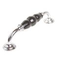 Black Porcelain Pull With Chrome Base