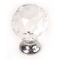 Large Faceted Glass Knob