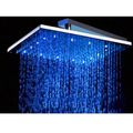 12 Square Multi Color Led Rain Shower Head
