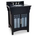 Lyn Designs Ming Modern Vanity With Frosted Glass