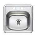 Restorers 15 X 15 Top Mount Single Bowl Stainless Steel Kitchen Sink
