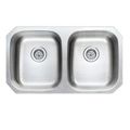 Restorers 32 X 18 Undermount 50/50 Double Bowl Stainless Steel Kitchen Sink