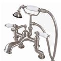 Restorers Adjustable Center Deck Mount Tub Faucet With Hand Shower