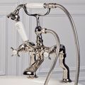 Restorers British Adjustable Deck Mount Tub Faucet With Handheld Shower