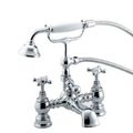 Restorers British 7 Inch Deck Mount Tub Faucet With Handheld Shower