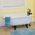 Restorers 55 Inch Rolled Rim Clawfoot Cast Iron Bath Tub