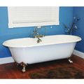 Restorers 67 Inch Dual End Clawfoot Cast Iron Bath Tub