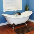 Restorers 71 Inch Double Slipper Clawfoot Cast Iron Bath Tub