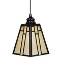 Worth Home Amber Glass Instant Pendant Light