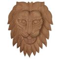 Legacy Artisan Hand Carved Lion Face Applique