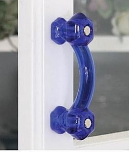 thumbnail image 2 of Vintage Style Cobalt Blue Depression Glass Cabinet Knobs – Set Of 4 – Victorian Pulls By Eclectic Cabinet Knobs 2 of 4