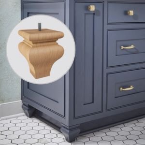 furniture feet on cabinets