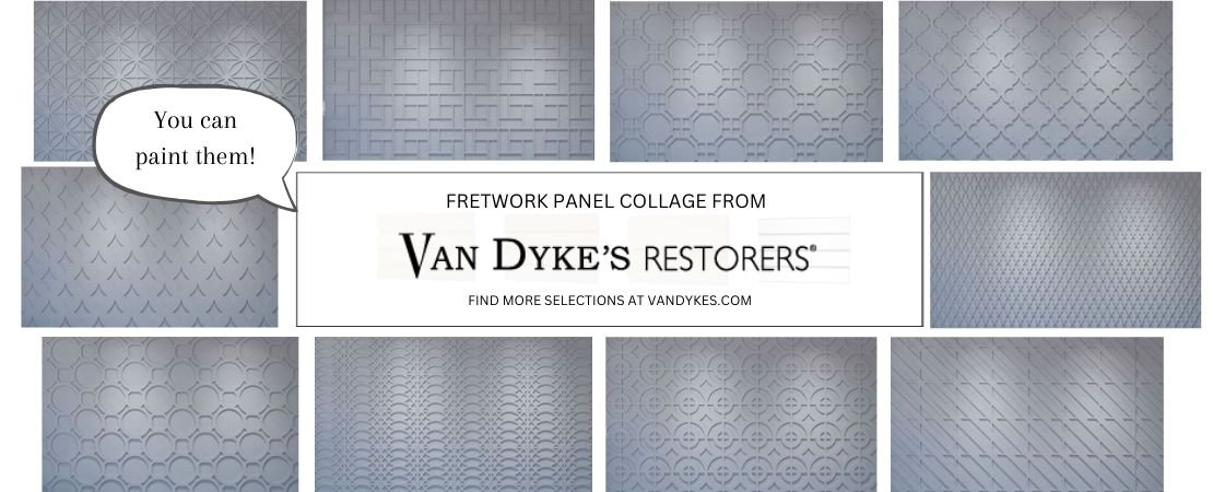different designs of fretwork panels for accent walls