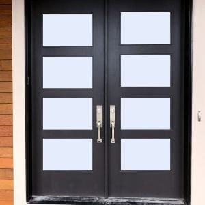 modern door with frosted glass