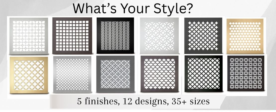 different styles of perforated grilles