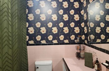 featured image for the blog article: Weekend Project: Bathroom Wallpaper