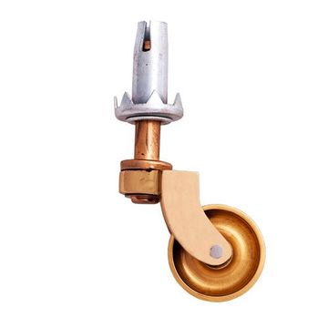 SOLID BRASS 1 SWIVEL WHEEL CASTERimage