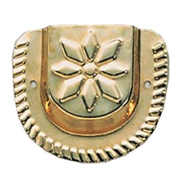 STAMPED BRASS TRUNK HDL CAP STAR DESIGN-1 1/4X 2image