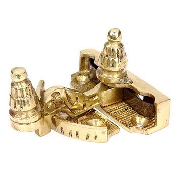 POLISHED & LACQ BRASS VICTORIAN SASH LOCKimage