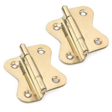 2 SOLID BRASS HOOSIER HINGEimage