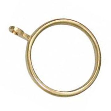 PK 10 BRGHT BRASS CURTAIN RINGS (3/4 INSIDE DIA)image