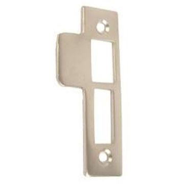 SM SAT NICKEL DEADBOLT STYLE STRIKE PLATEimage