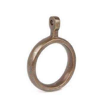 PK 6)1 1/8ID ANTQ BRASS CURTAIN ROD RINGSimage