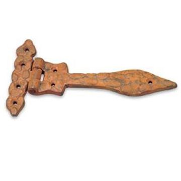 6 3/4RUSTED & WAXED IRON ORNATE HINGEimage