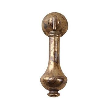 2 1/4 DISTRESSED ANTIQUE BRASS DROP PULLimage