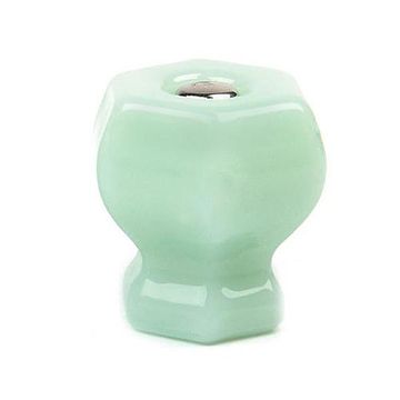 MILK GREEN 1 3/16 GLASS KNOBimage
