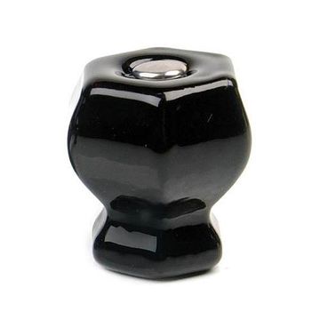 BLACK 1 3/16 HEX GLASS KNOBimage