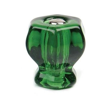 FOREST GREEN 1 3/16 HEX GLASS KNOBimage